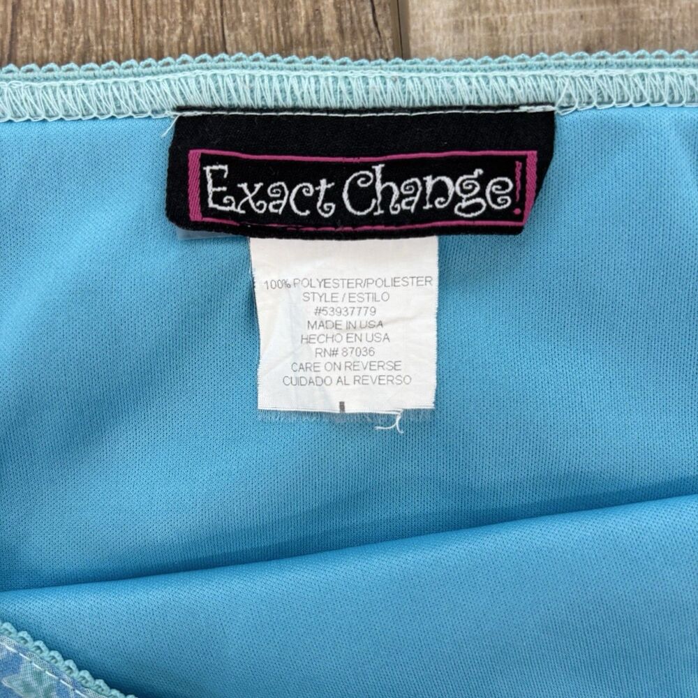 Vtg Y2K Asymmetric Women Fairy Grunge Sheer Skirt Sz L Paisley Blue Artsy Unique - Picture 7 of 11